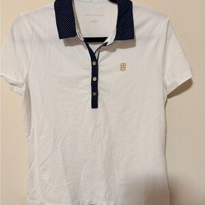 Tommy Hilfiger White Polo with Navy Details